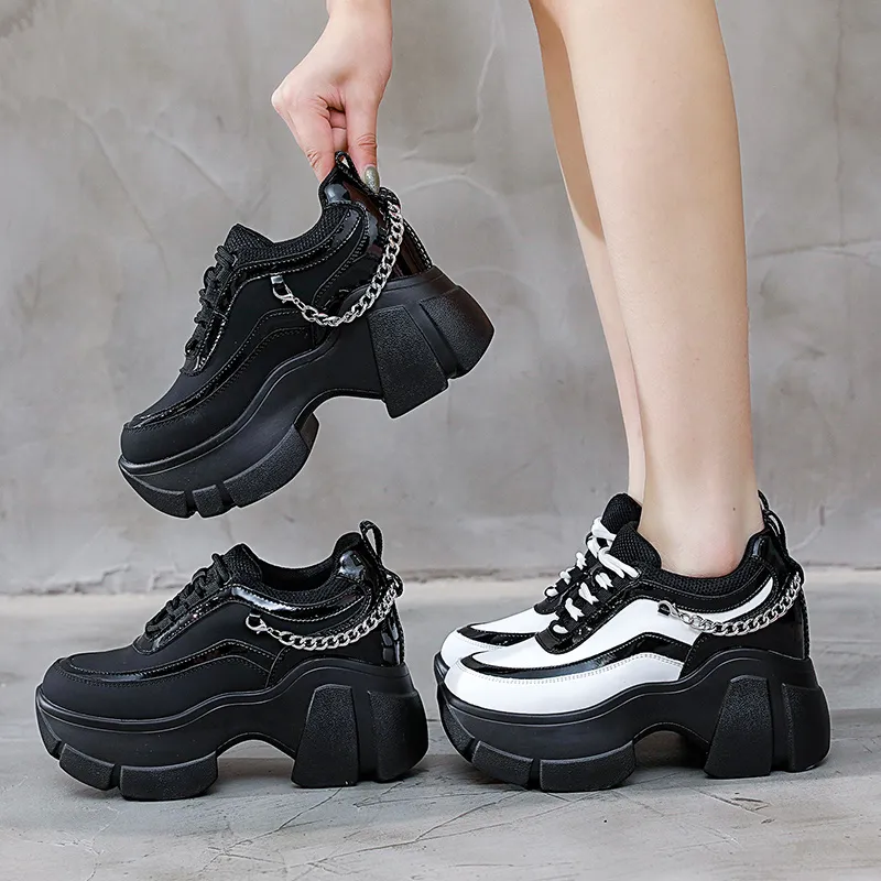 NRDROFFICIAL Chunky Sneakers Women's Low Top White-5
