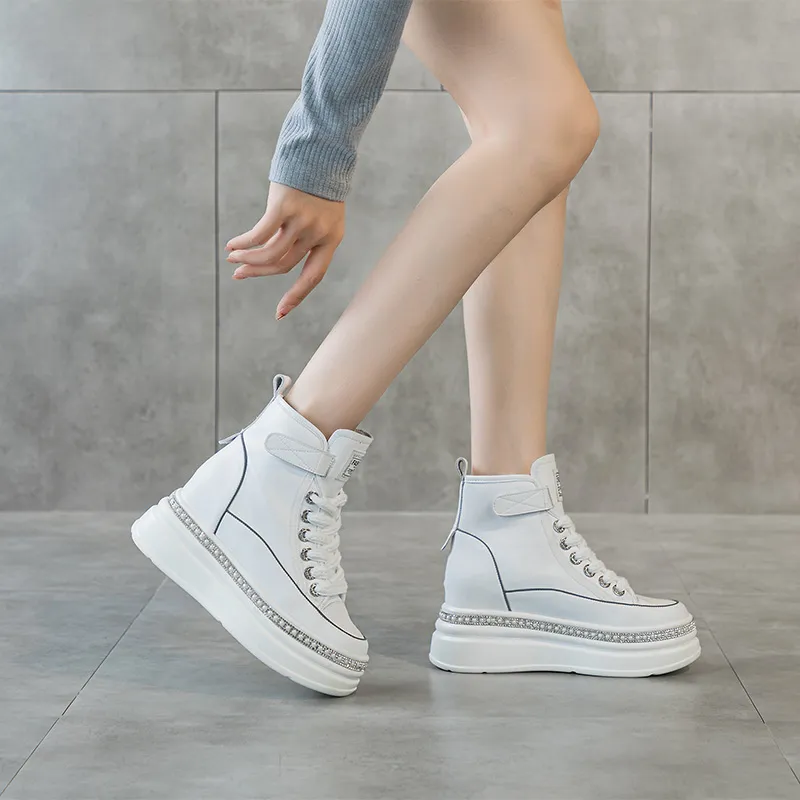 NRDROFFICIAL Cushioning Balance Wear-Resistant Lightweight Water-Resistant Slip-Resistant High-Top Casual Shoes Women's-3
