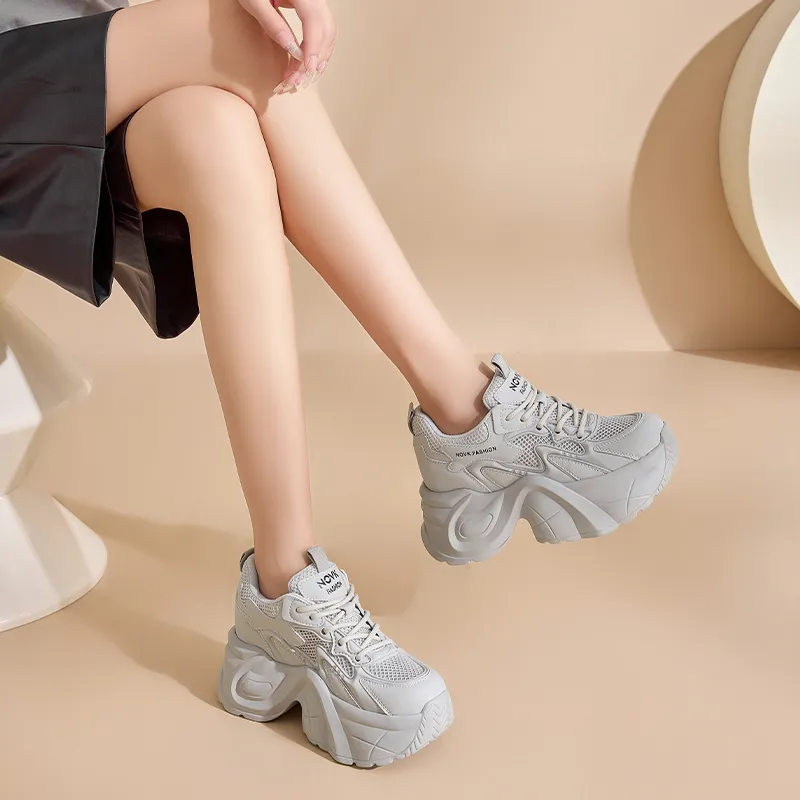 NRDROFFICIAL Lightweight Wear-Resistant And Slip-Resistant Low-Top Chunky Sneakers Women's-8