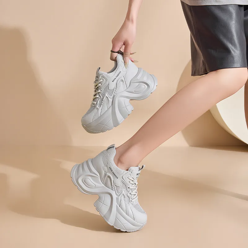 NRDROFFICIAL Lightweight Wear-Resistant And Slip-Resistant Low-Top Chunky Sneakers Women's-7