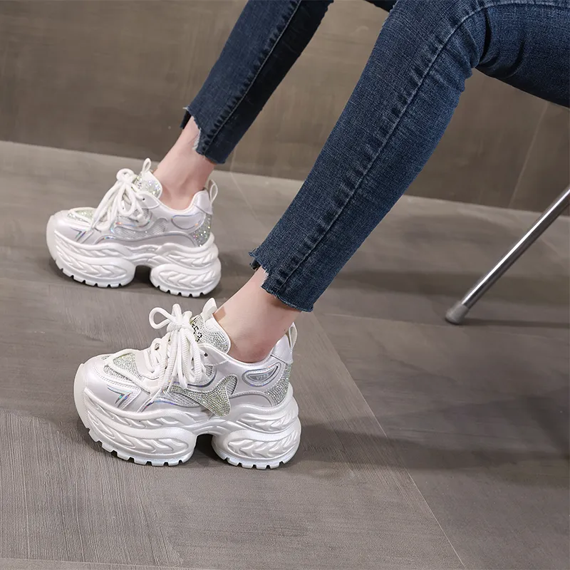 NRDROFFICIAL Cushioned Slip-Resistant Abrasion-Resistant Low-Top Chunky Sneakers Women's-5