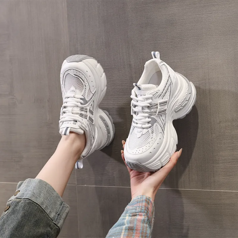 NRDROFFICIAL Cushioning, Impact Resistant, Abrasion Resistant, Slip Resistant Low Top Chunky Sneakers Women's-8