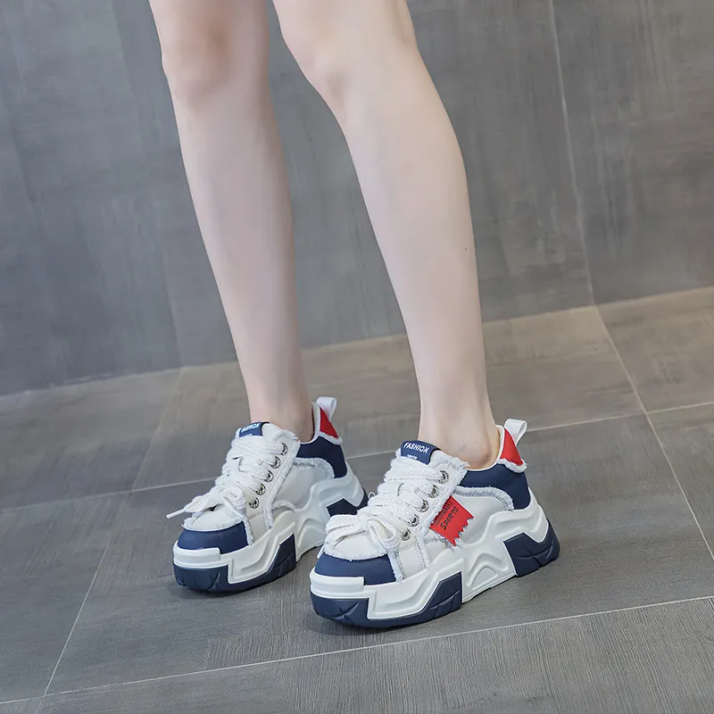 NRDROFFICIAL Cushioning Balance Wear-Resistant Lightweight Slip-Resistant Low-Top Chunky Sneakers Women's-11