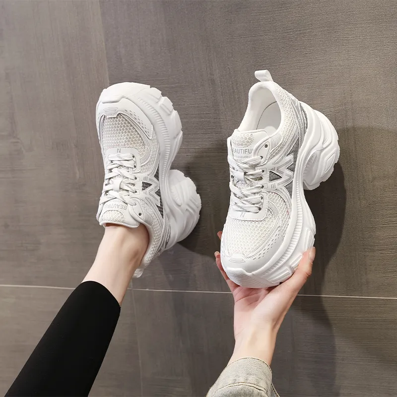 NRDROFFICIAL Anti-Slip And Wear-Resistant Breathable Low-Top Chunky Sneakers Women's-7