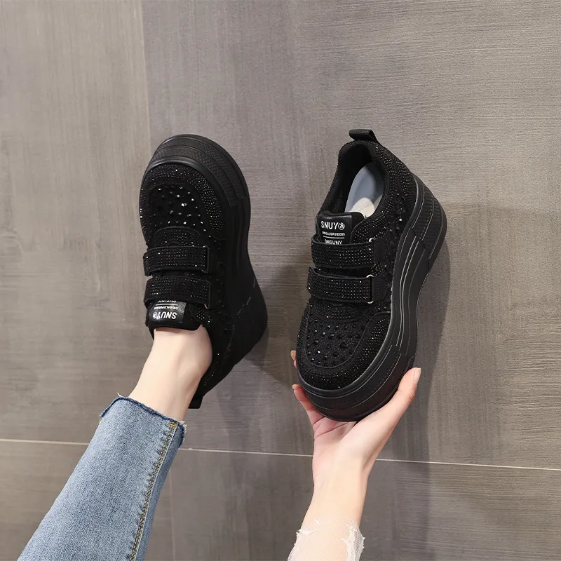 NRDROFFICIAL Cushioning Abrasion Resistant Lightweight Breathable Slip Resistant Low Top Skateboard Shoes Women's-7