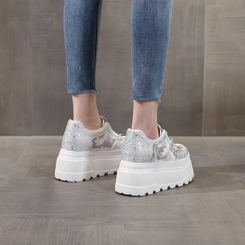 NRDROFFICIAL Impact Resistant, Abrasion Resistant, Lightweight, Slip Resistant Low Top Chunky Sneakers Women's-8
