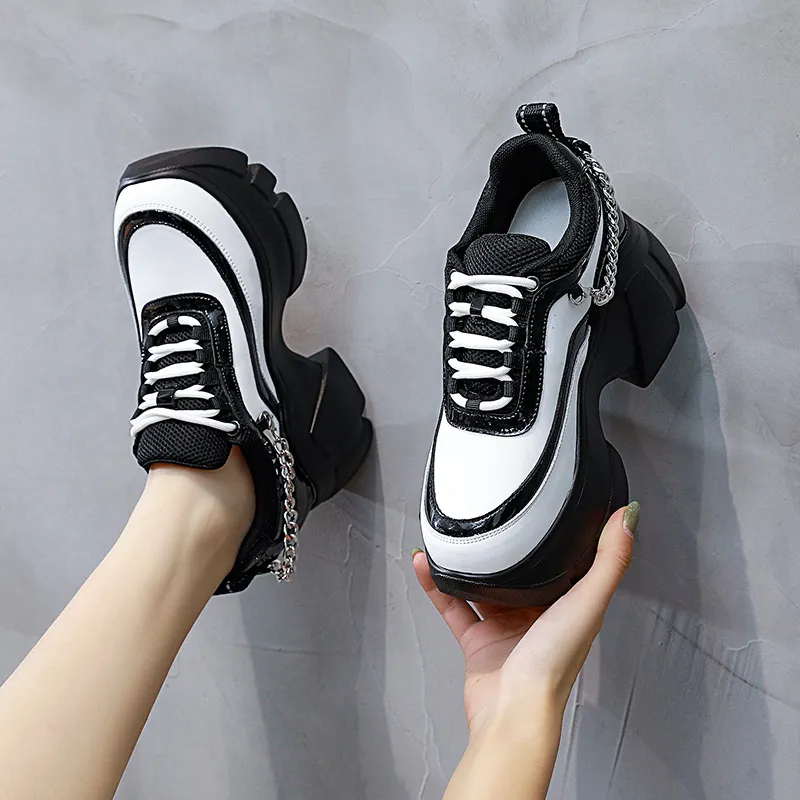 NRDROFFICIAL Chunky Sneakers Women's Low Top White-9