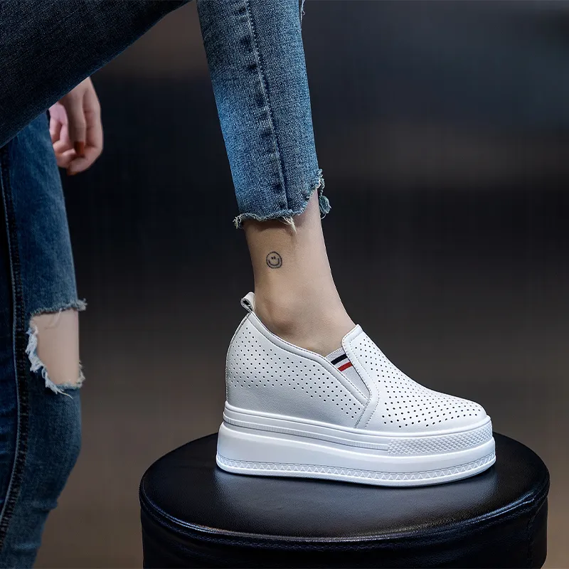 NRDROFFICIAL Cushioned Wear Resistant Lightweight Low Top Casual Shoes Women's White-3