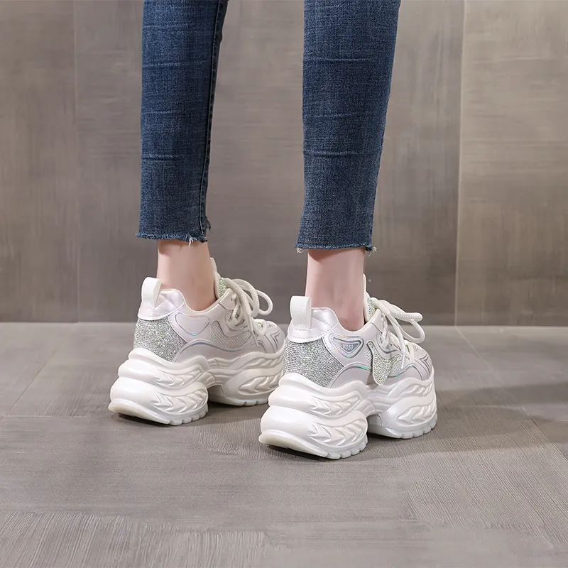 NRDROFFICIAL Cushioned Slip-Resistant Abrasion-Resistant Low-Top Chunky Sneakers Women's-3