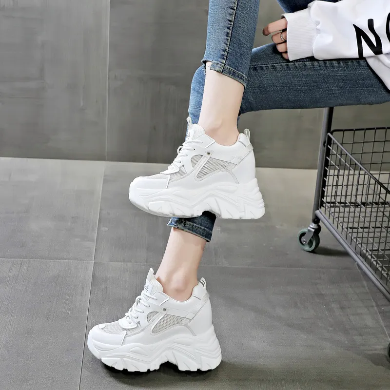 NRDROFFICIAL Chunky Sneakers Women's Low Top Beige Unlined-3