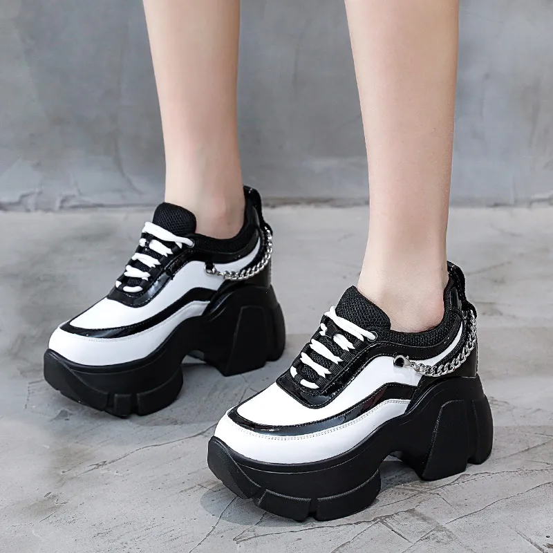 NRDROFFICIAL Chunky Sneakers Women's Low Top White-7