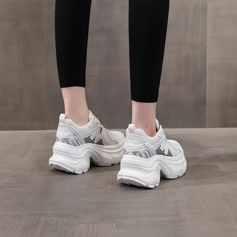 NRDROFFICIAL Anti-Slip And Wear-Resistant Breathable Low-Top Chunky Sneakers Women's-8