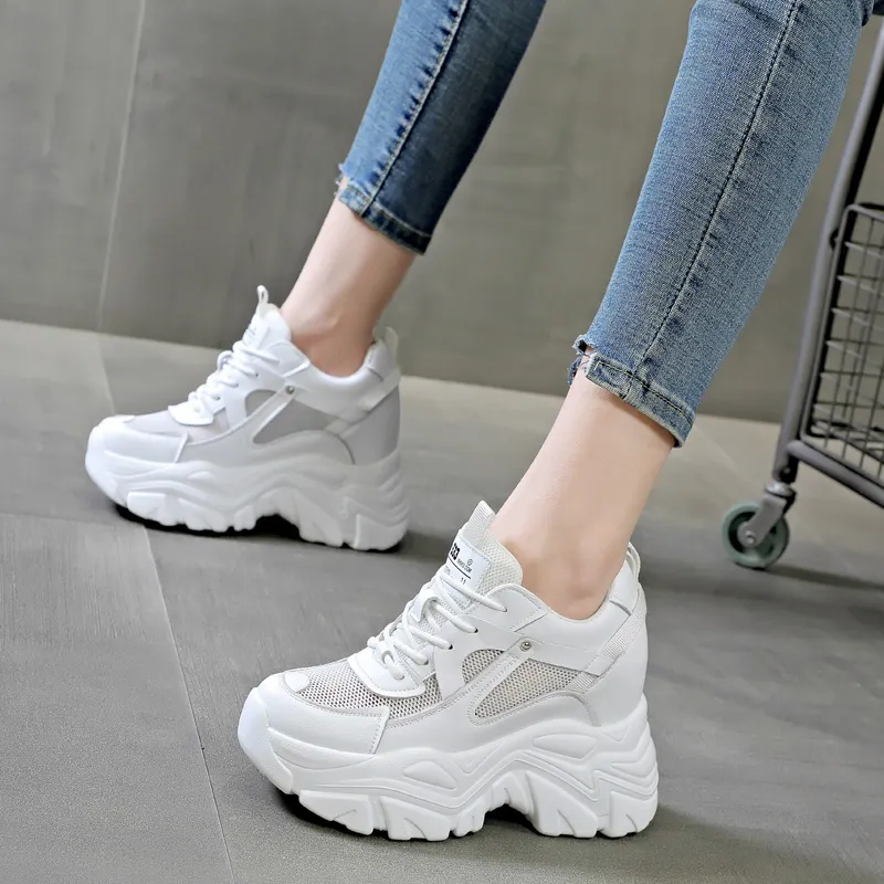 NRDROFFICIAL Chunky Sneakers Women's Low Top Beige Unlined-4