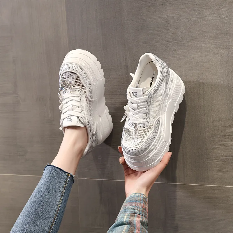 NRDROFFICIAL Impact Resistant, Abrasion Resistant, Lightweight, Slip Resistant Low Top Chunky Sneakers Women's-7