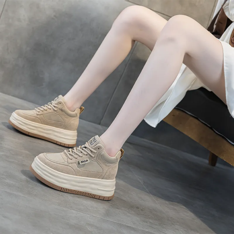 NRDROFFICIAL Skateboard Shoes Women's Low Top Apricot-9
