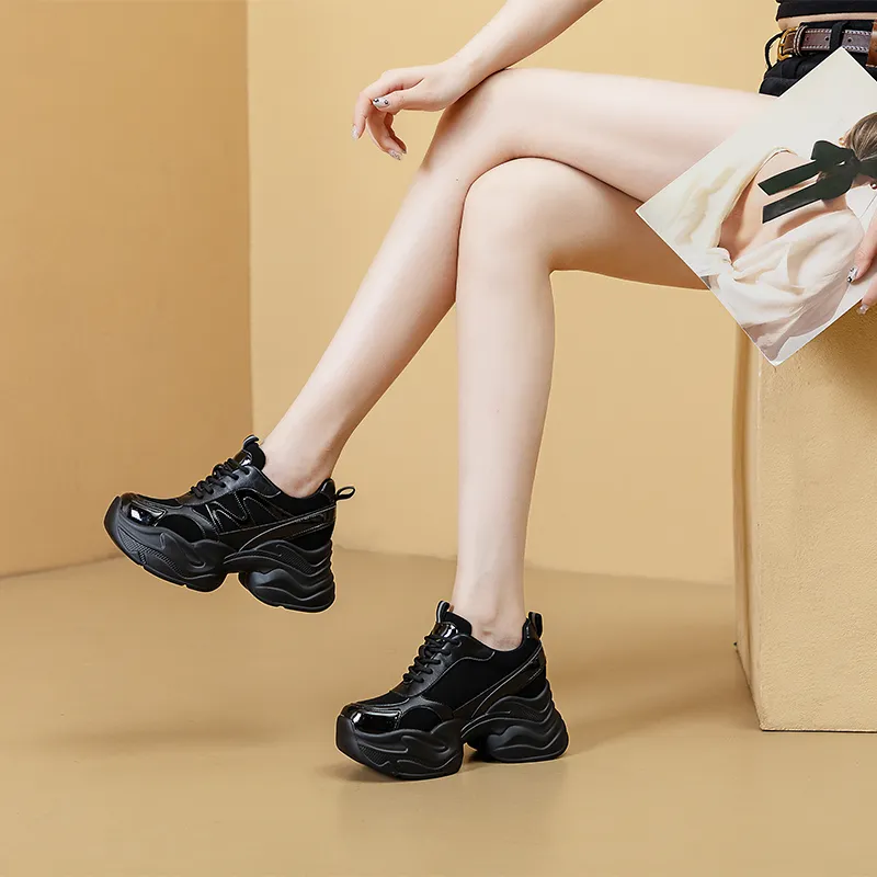 NRDROFFICIAL Cushioned Anti-Slip Wear-Resistant Breathable Moisture-Wicking Lightweight Low-Top Chunky Sneakers Women's-17