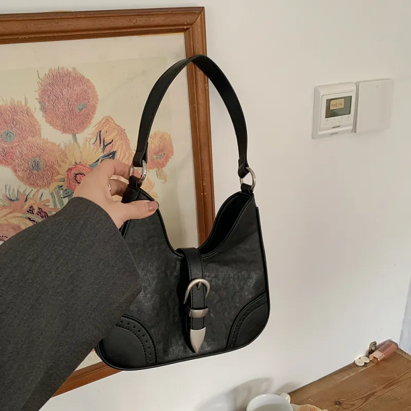 MICOCAH PU Handbag Shoulder Bag Crossbody Bag Shoulder Bag Regular Women's Tea Umber/Elegant Black-8
