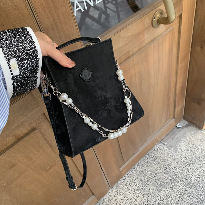 MICOCAH PU With Polyester And Cotton One Shoulder Handbag Women's Purple Gauze Pink/White Blossom Peach/Ink Black-14