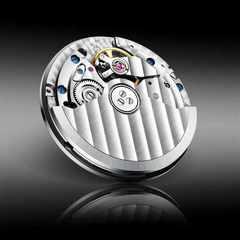 LUCKY HARVEY Player Series Mechanical Movement Rubber Strap Watch Men's Watches Black Dial-2