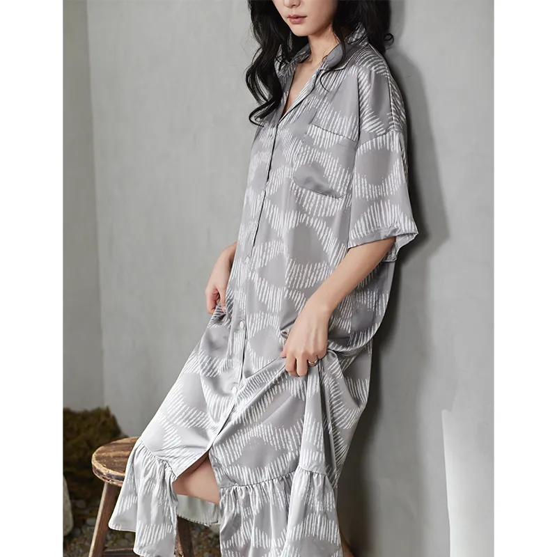 Dream Heart Nightgown Women's Gray-1