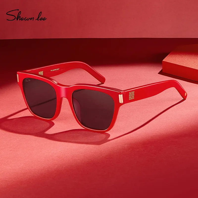 SHAWN LEE Plate Frame Square Sunglasses Unisex-1
