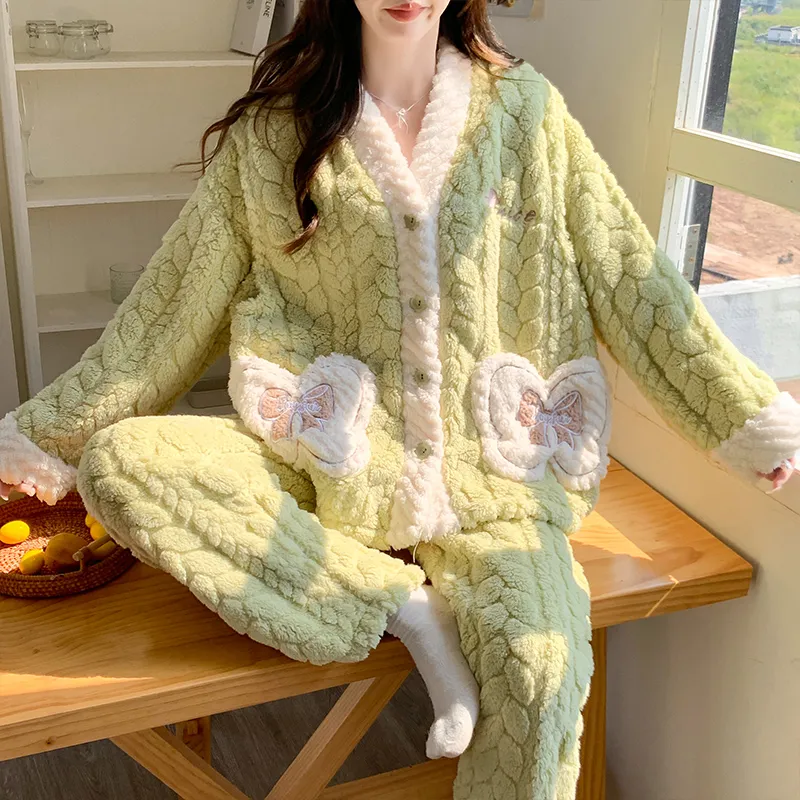 Maultiay Pajama Set Women's Green-2