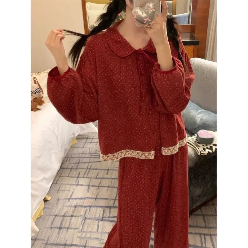 Maultiay Pajama Set Women's Red-1
