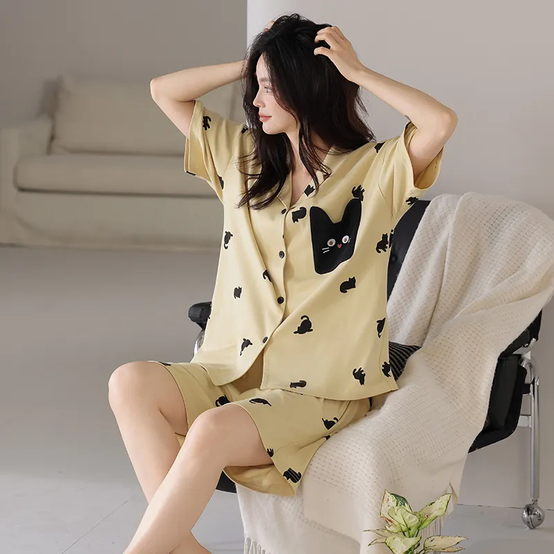 Maultiay Pajama Set Women's Yellow-2