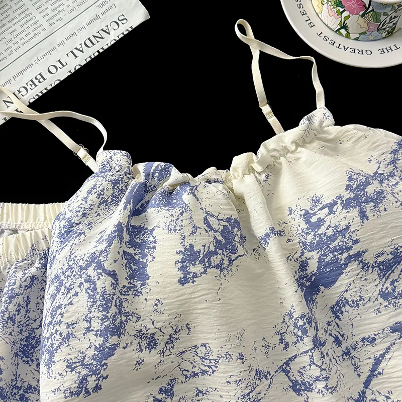 Maultiay Pajama Set Women's Blue-2