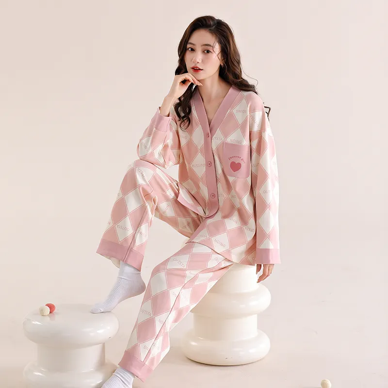 Maultiay Pajama Set Women's Pink-5
