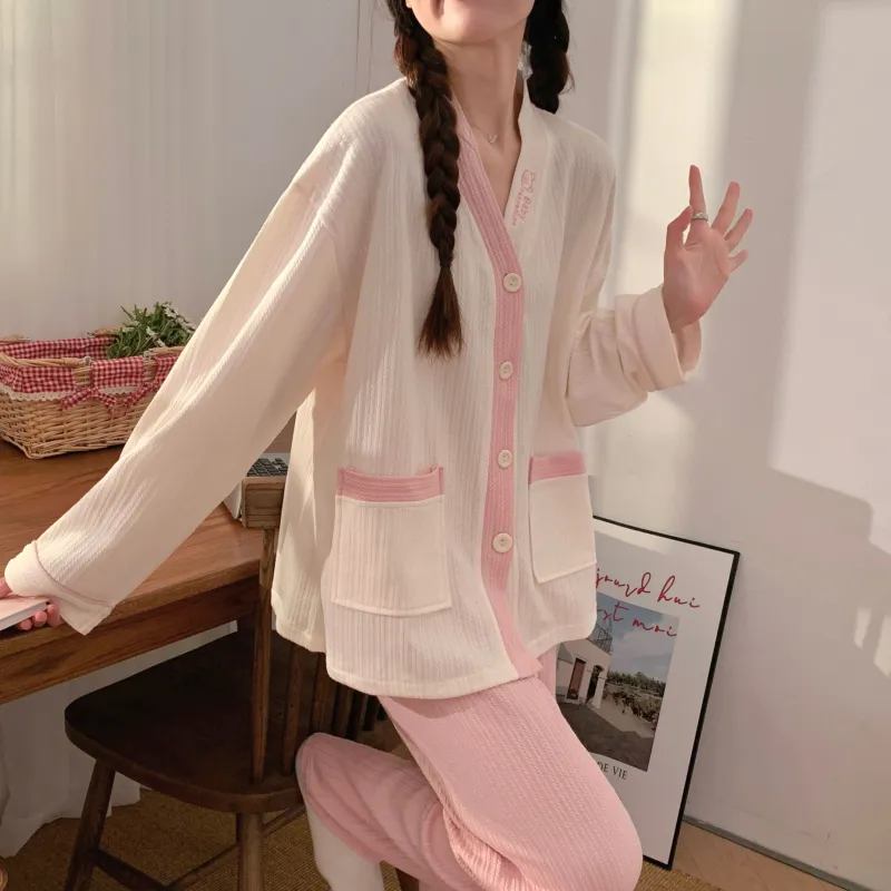 Maultiay Pajama Set Women's Pink-2