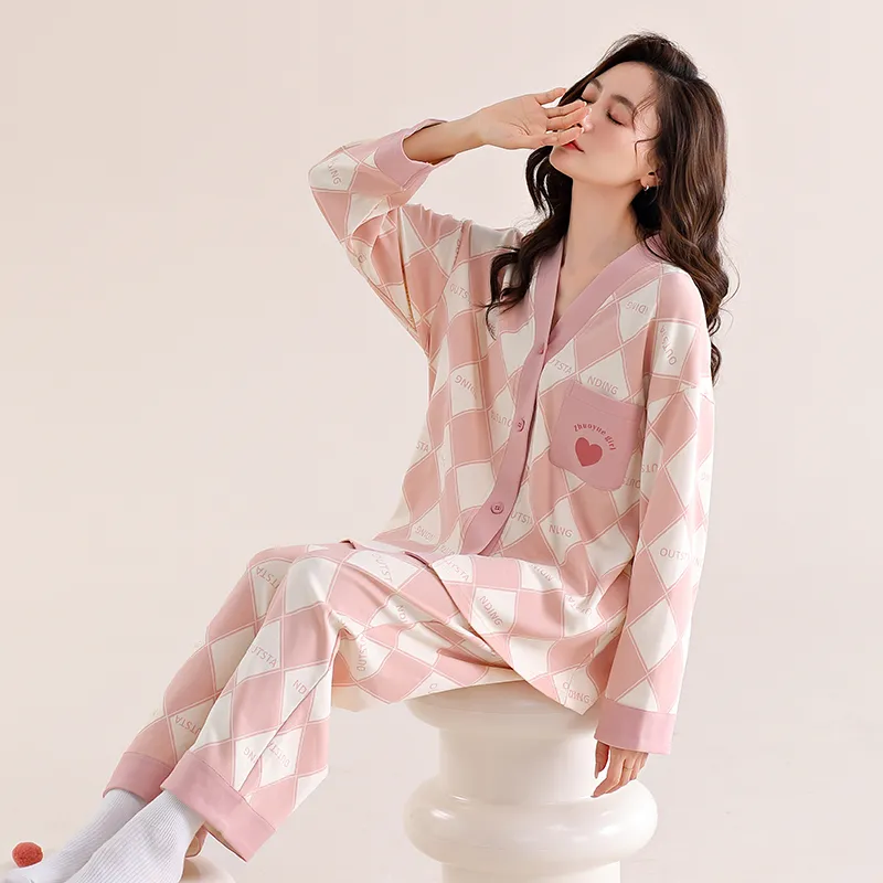 Maultiay Pajama Set Women's Pink-7