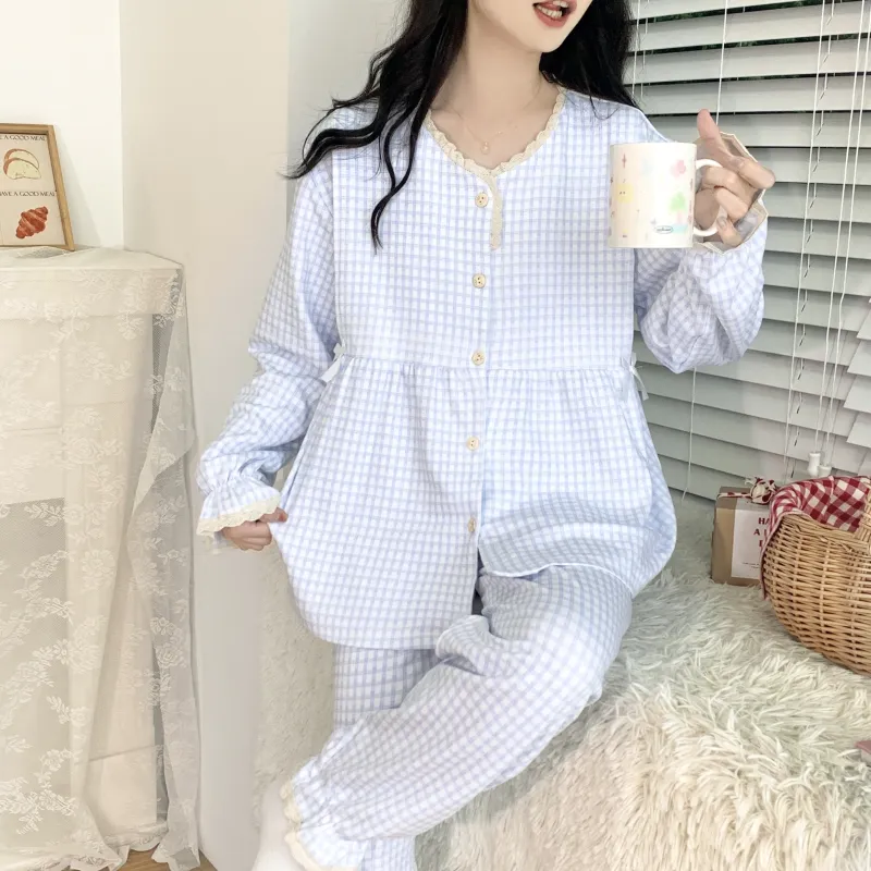 Maultiay Pajama Set Women's Blue-2