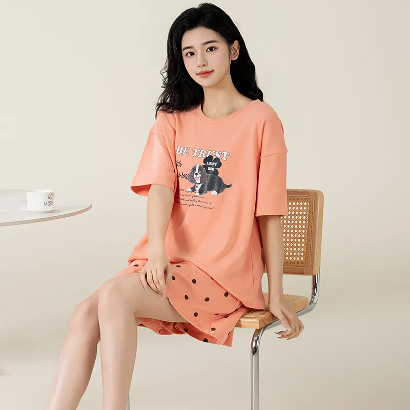 Maultiay Pajama Set Women's Orange Red-3