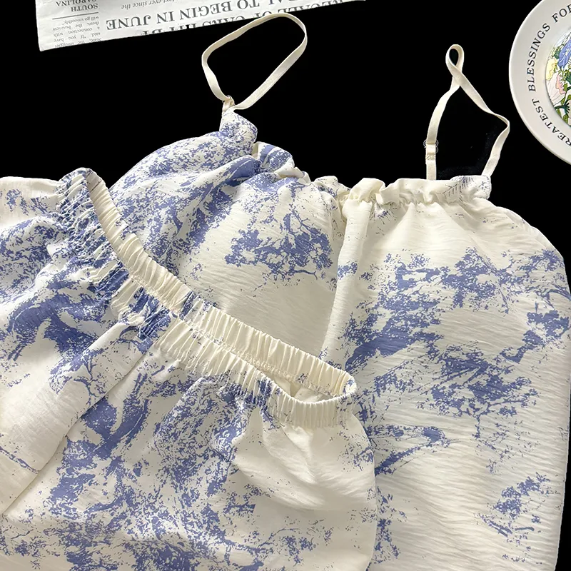 Maultiay Pajama Set Women's Blue-4
