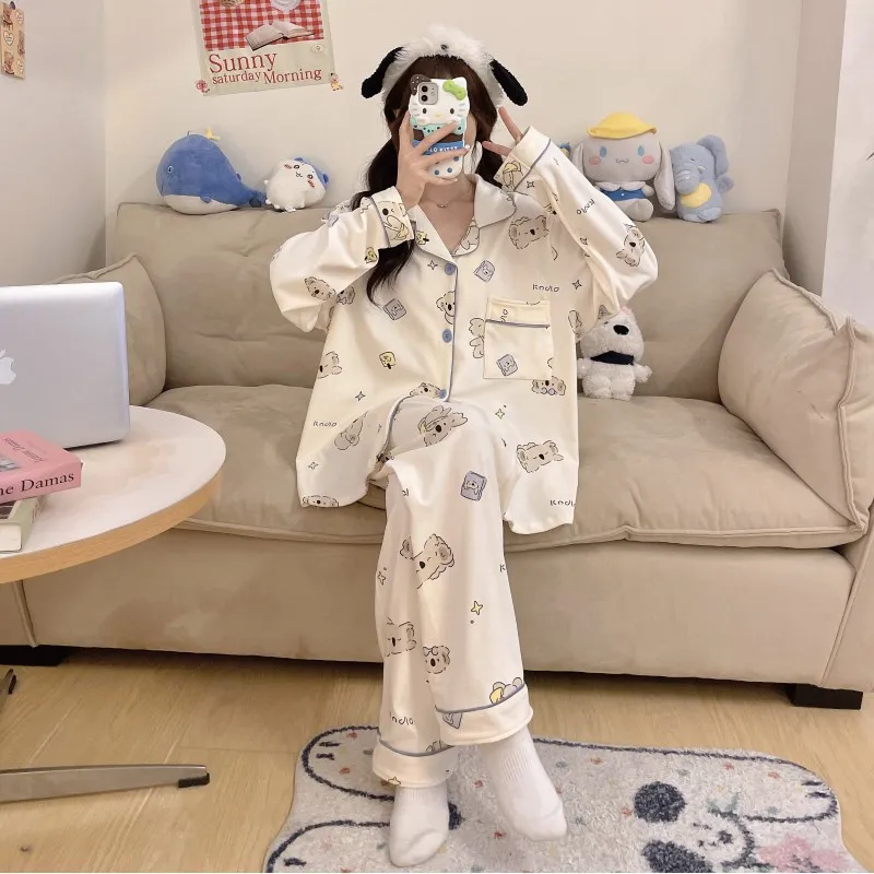 Maultiay Pajama Set Women's Apricot-1