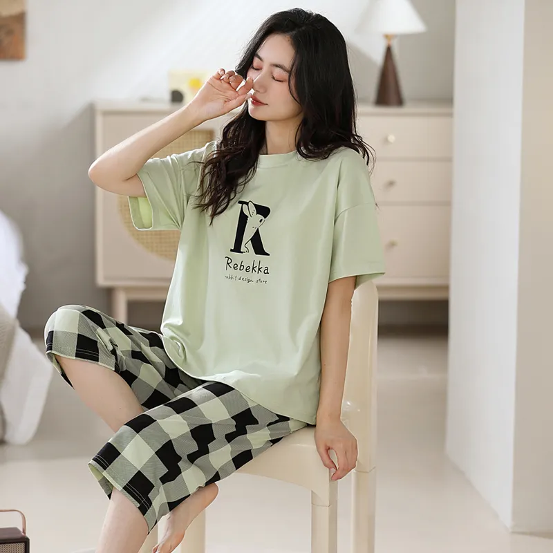 Maultiay Pajama Set Women's Green-1