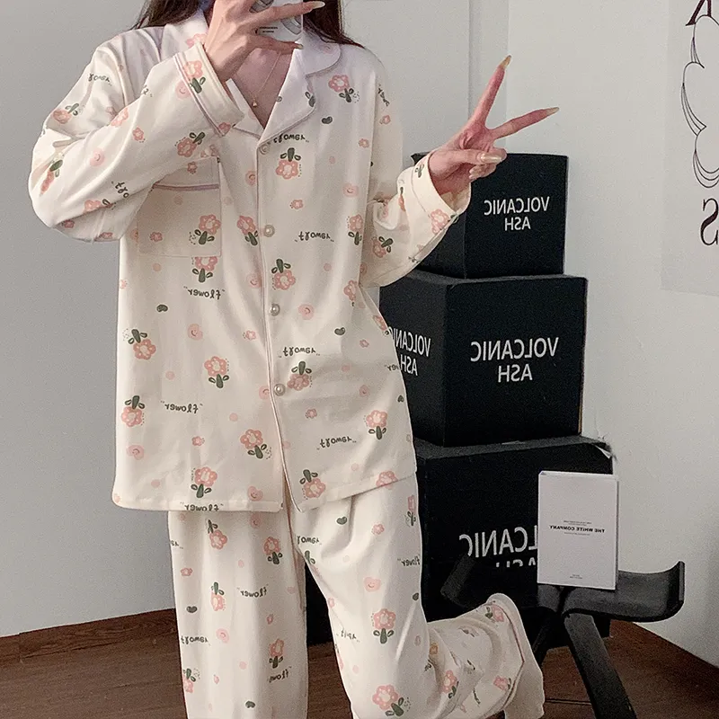 Maultiay Pajama Set Women's Apricot-2