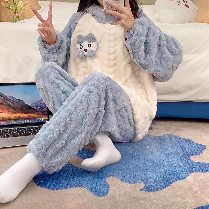 Maultiay Pajama Set Women's Blue-1