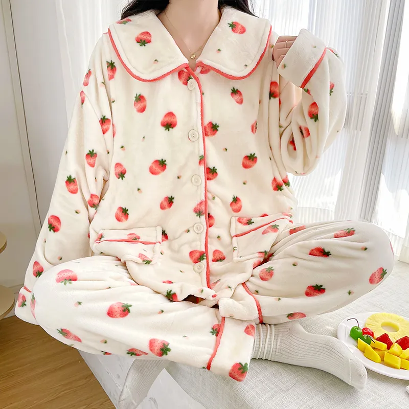 Maultiay Pajama Set Women's Apricot-1