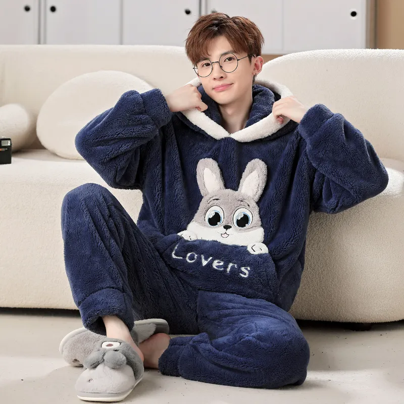 Maultiay Pajama Set Men's Dark Blue-5