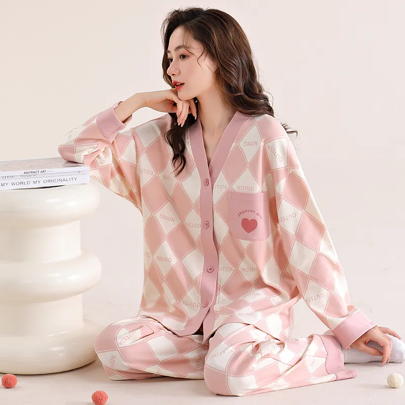 Maultiay Pajama Set Women's Pink-2