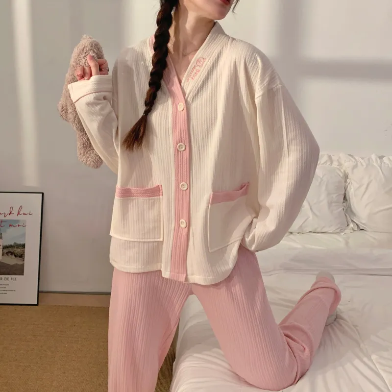 Maultiay Pajama Set Women's Pink-3