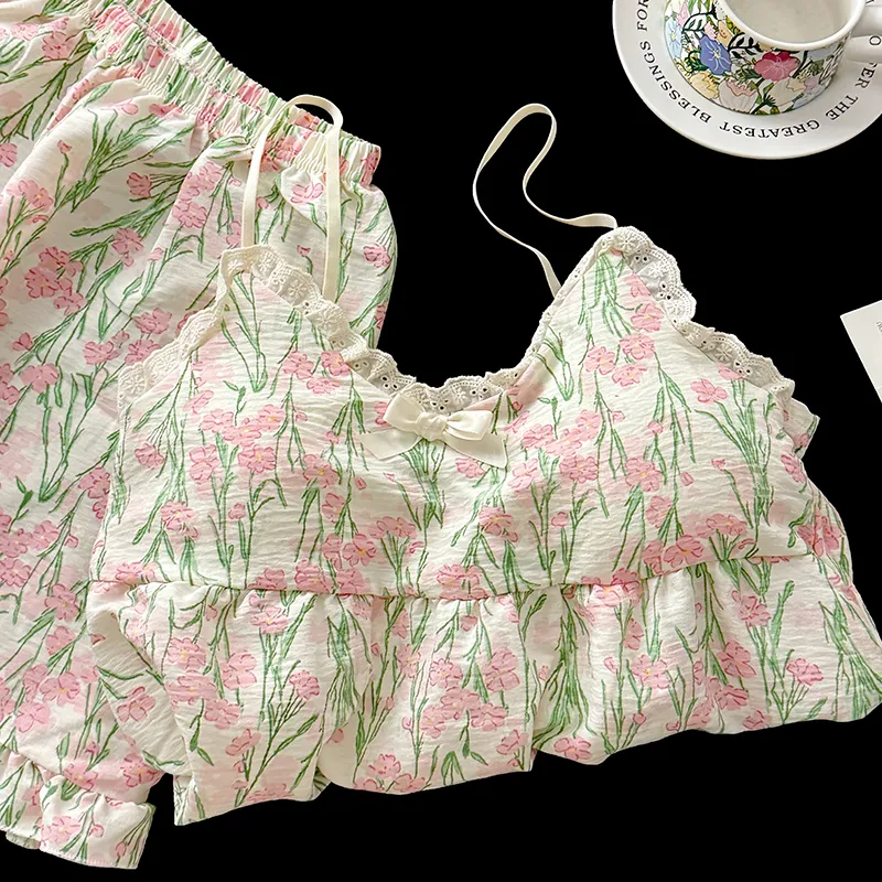 Maultiay Pajama Set Women's Apricot-4