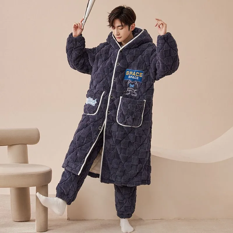 Maultiay Pajama Set Men's Dark Blue-2