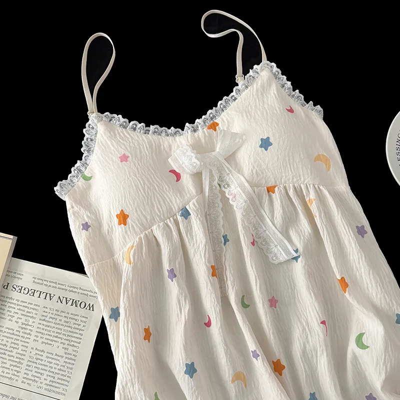 Maultiay Nightgown Summer Women's-3