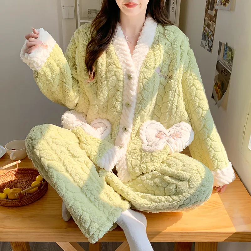 Maultiay Pajama Set Women's Green-3