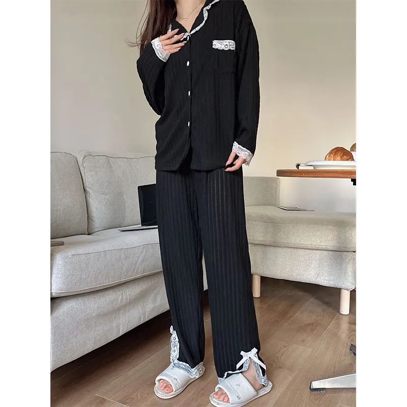 Maultiay Pajama Set Women's Black-3