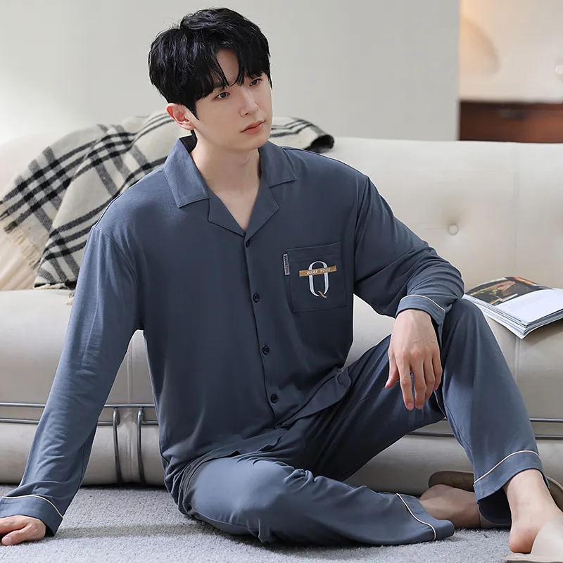 Maultiay Pajama Set Men's Dark Blue-6