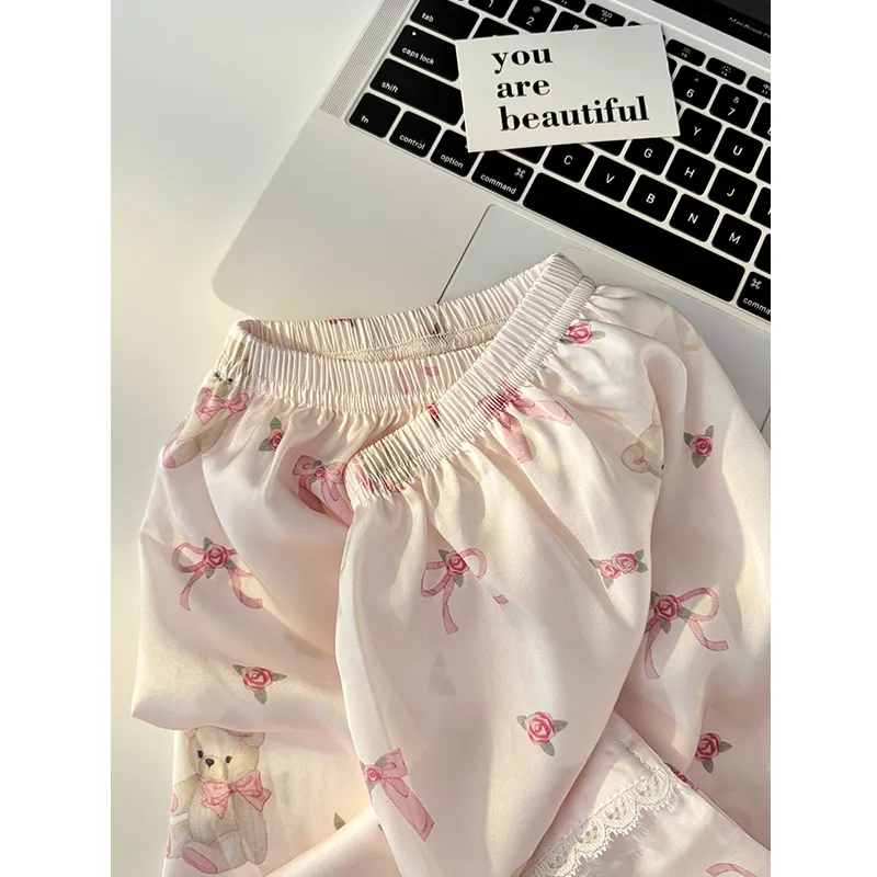 Maultiay Pajama Set Women's Pink-4